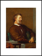 Frederic Leighton, Baron Leighton Portrait Print (Art print, Extra large, Black frame)