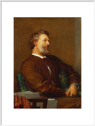 Frederic Leighton, Baron Leighton Portrait Print (Art print, Extra large, White frame)