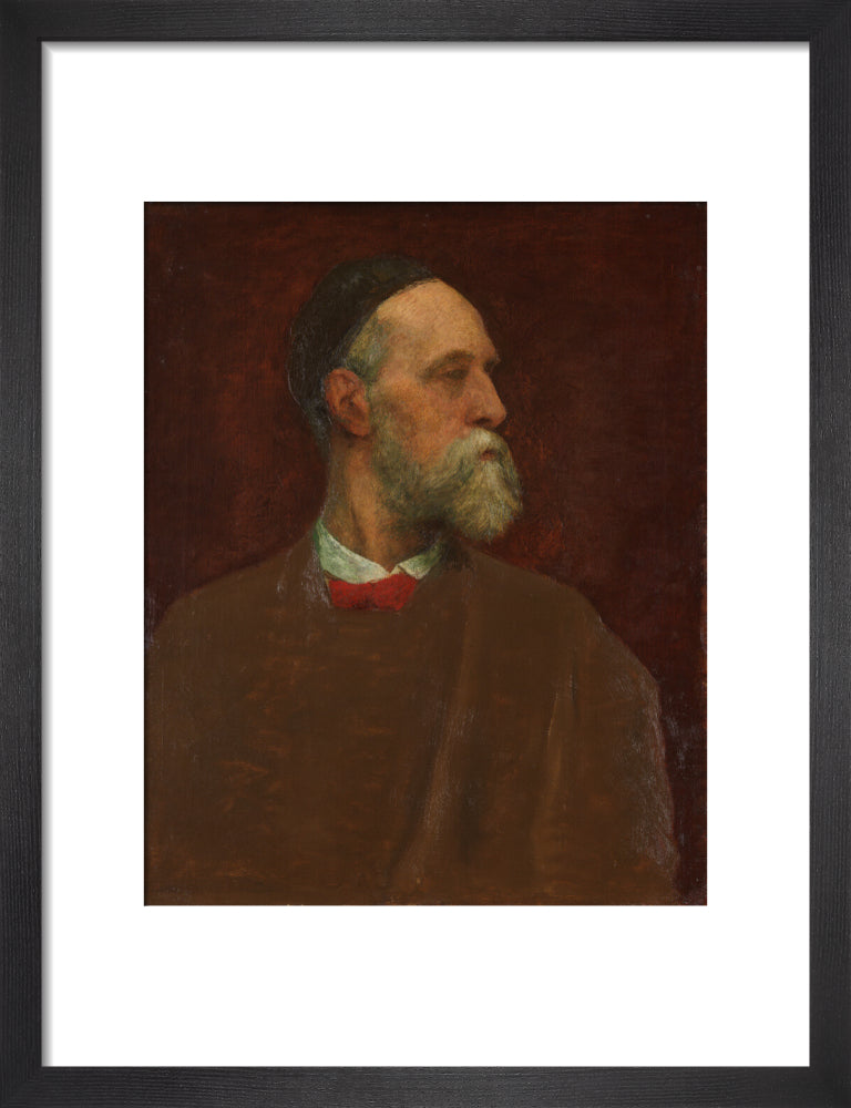George frederic watts portrait print (art print, small, black frame)