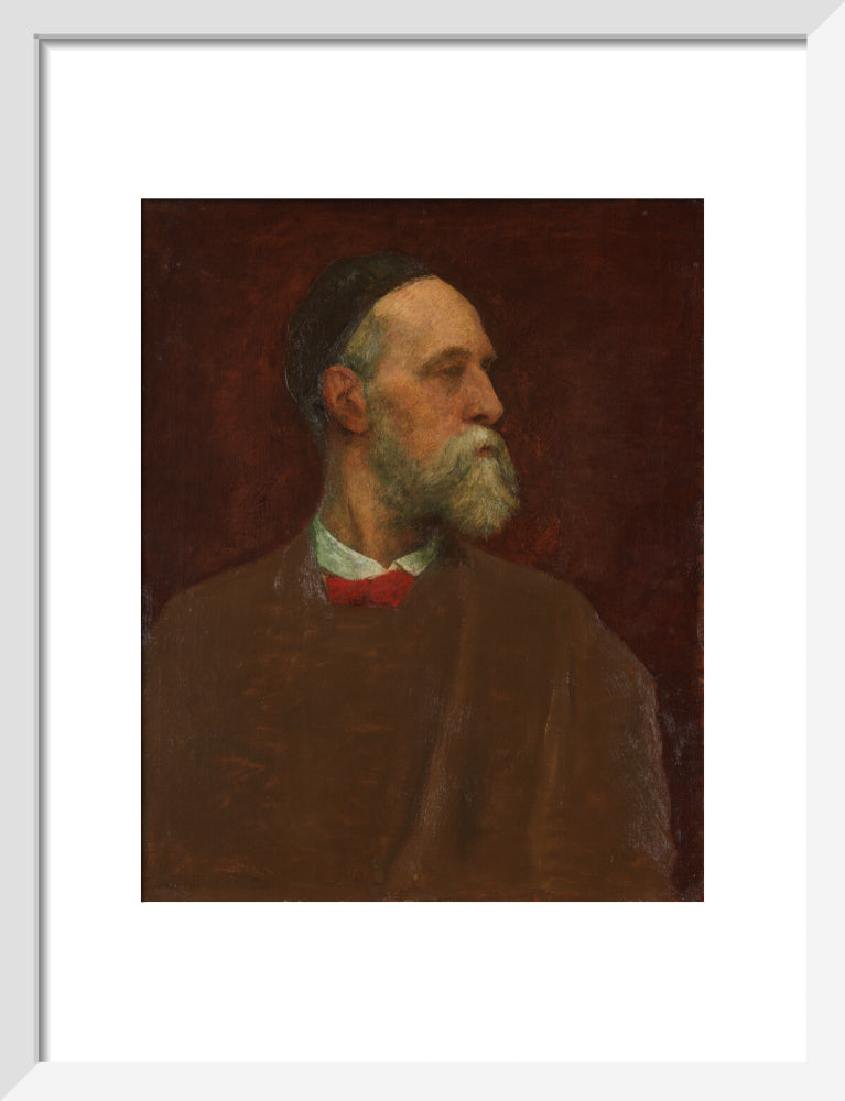 George frederic watts portrait print (art print, small, white frame)