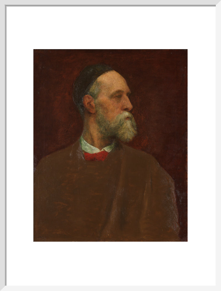 George frederic watts portrait print (art print, large, white frame)