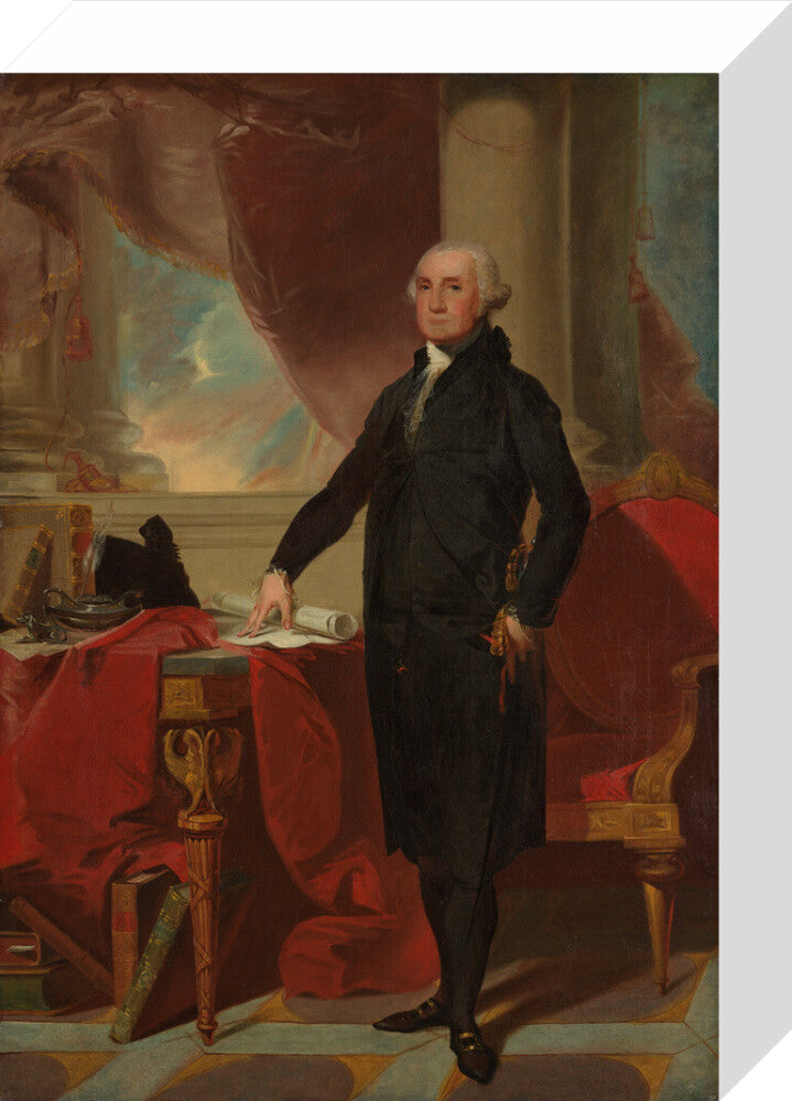 George washington portrait print (stretched canvas, small, no frame)