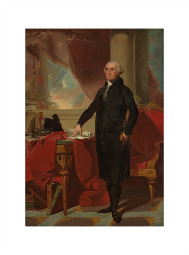 George washington portrait print (art print, small, no frame)