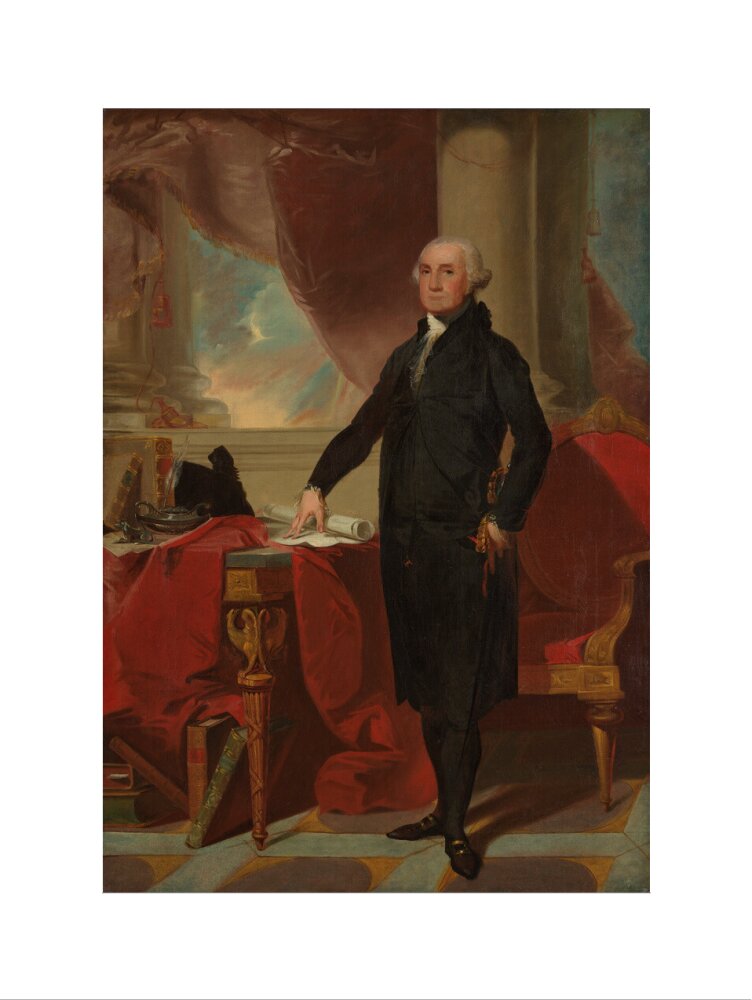 George washington portrait print (art print, extra large, no frame)