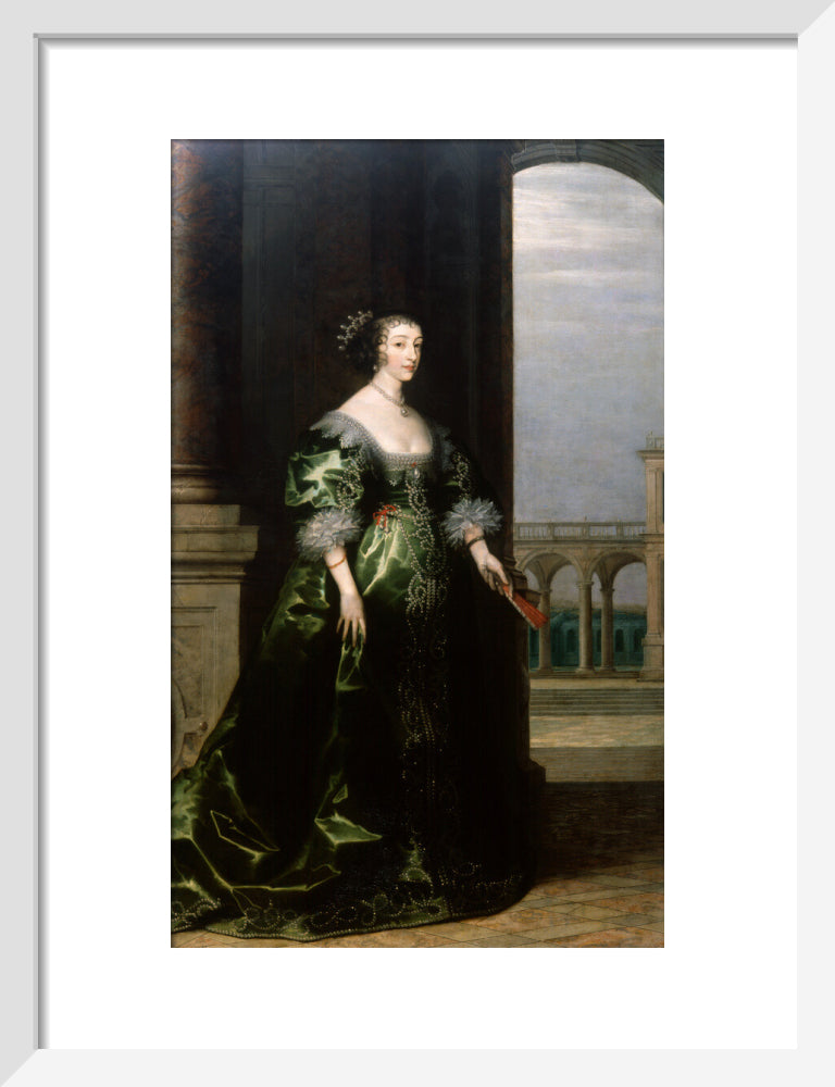 Henrietta maria portrait print (art print, small, white frame)
