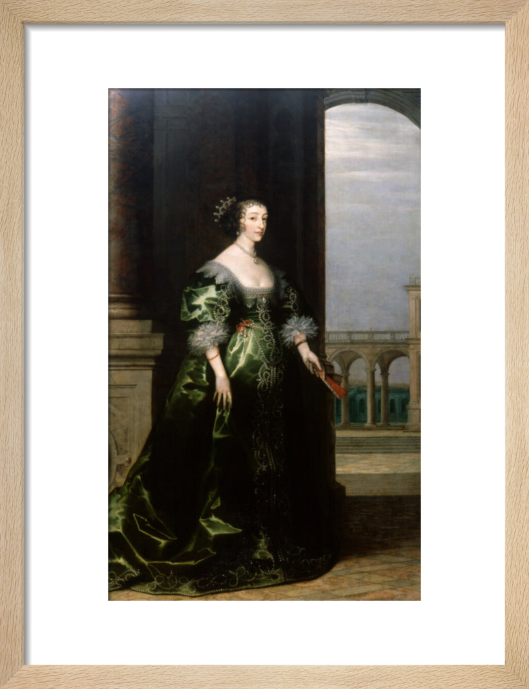 Henrietta maria portrait print (art print, small, natural frame)