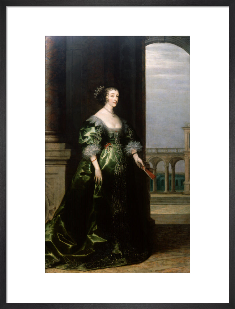 Henrietta maria portrait print (art print, large, black frame)