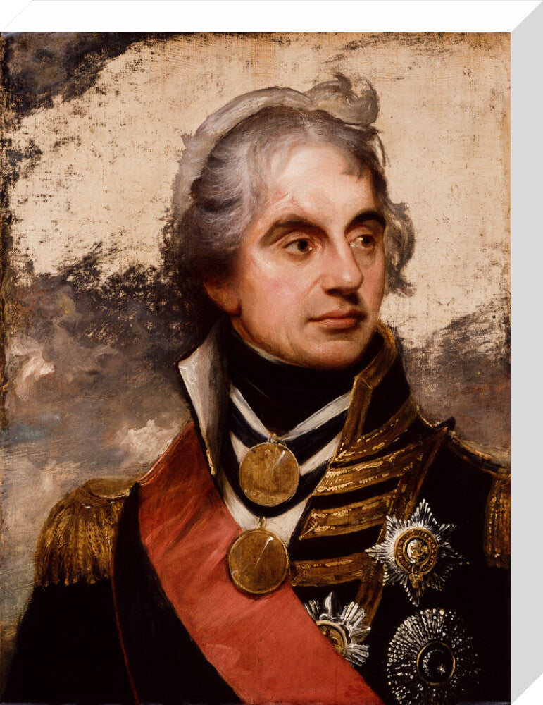 Horatio nelson portrait print (stretched canvas, medium, no frame)