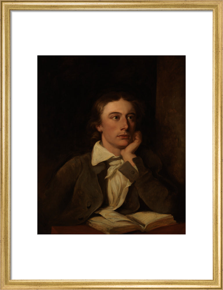 John keats portrait print (art print, medium, gold frame)