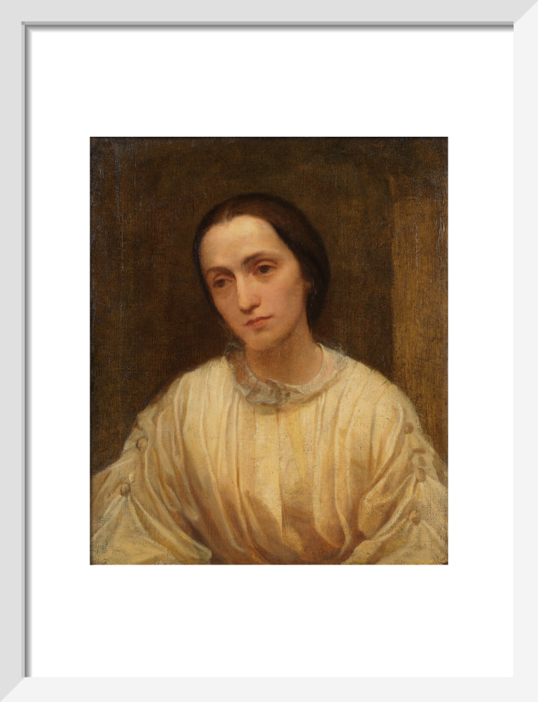Julia margaret cameron portrait print (art print, small, white frame)