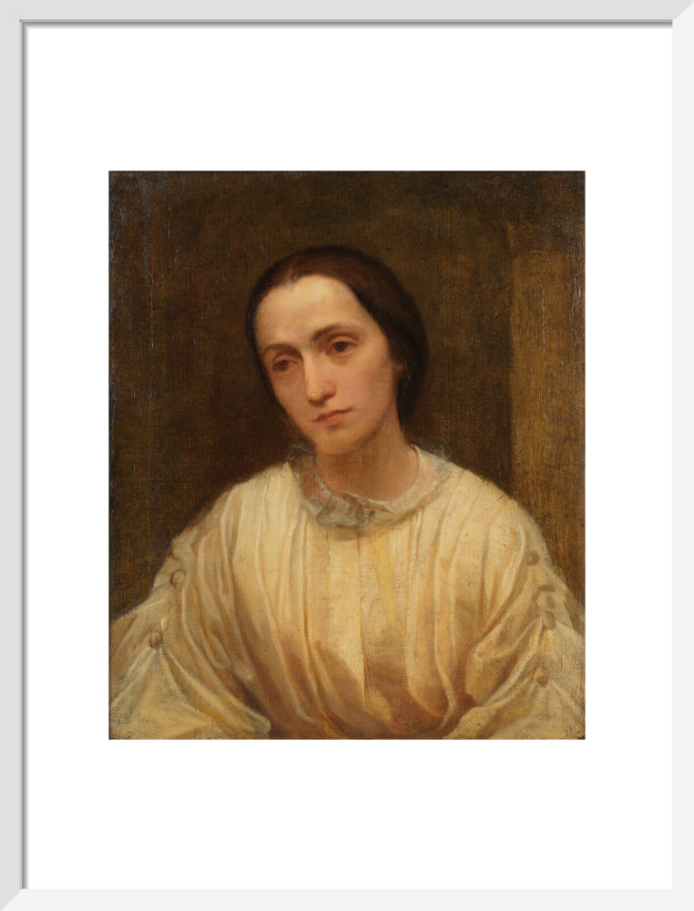 Julia margaret cameron portrait print (art print, medium, white frame)