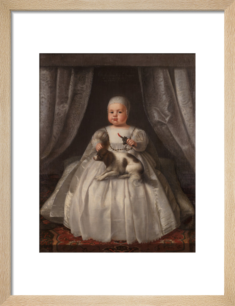 King charles ii portrait print (art print, small, natural frame)