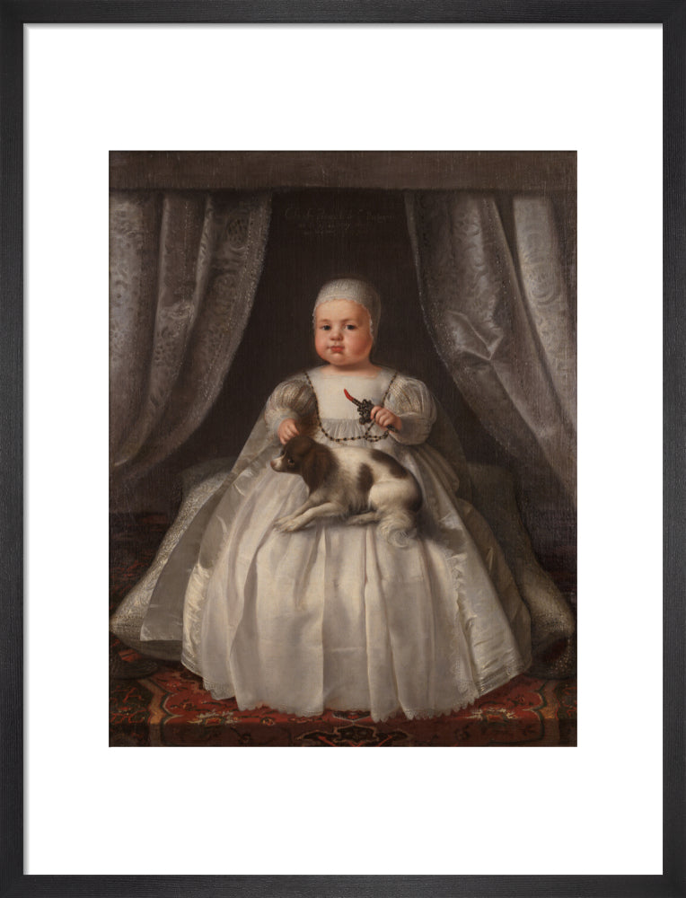 King charles ii portrait print (art print, medium, black frame)