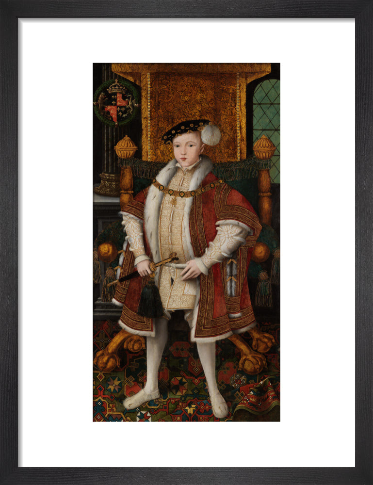 King edward vi portrait print (art print, small, black frame)