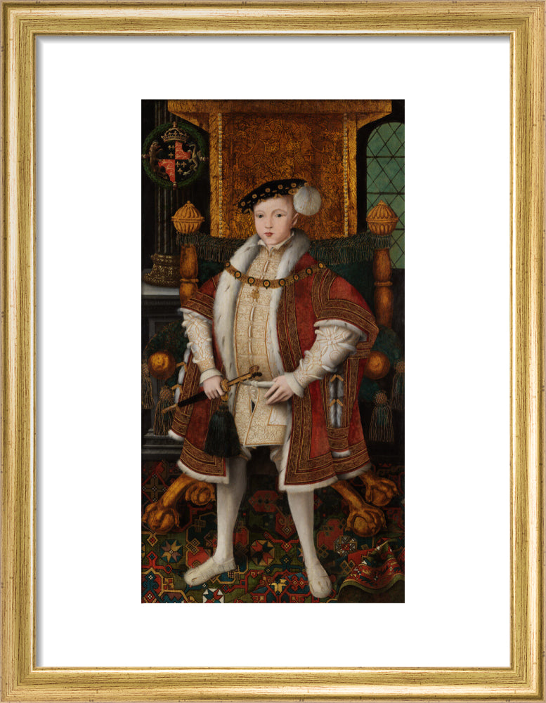 King edward vi portrait print (art print, small, gold frame)