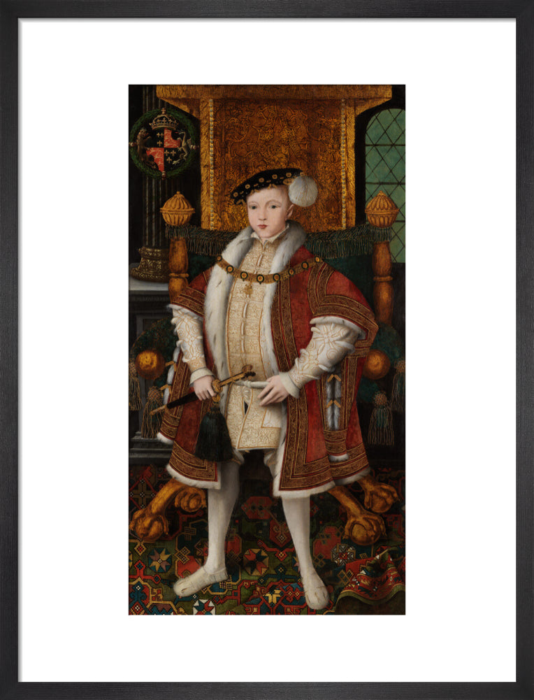 King edward vi portrait print (art print, medium, black frame)