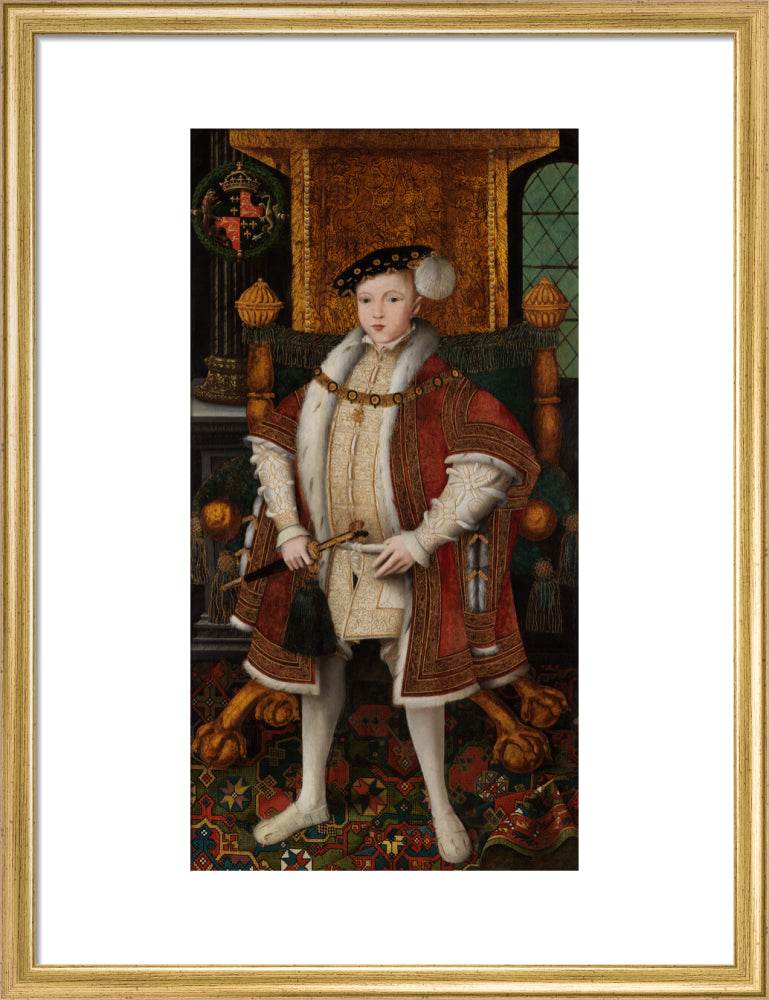 King edward vi portrait print (art print, medium, gold frame)