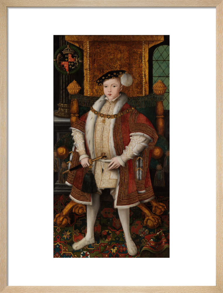 King edward vi portrait print (art print, medium, natural frame)