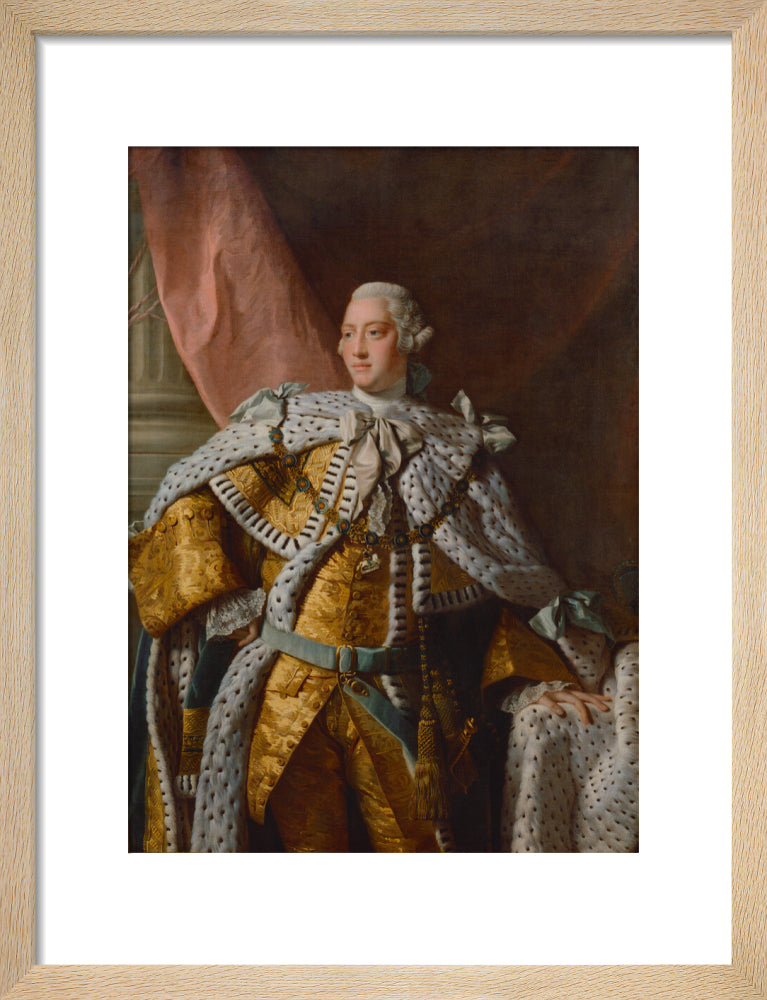 King george iii portrait print (art print, small, natural frame)