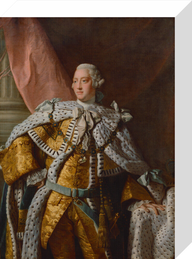 King george iii portrait print (stretched canvas, small, no frame)