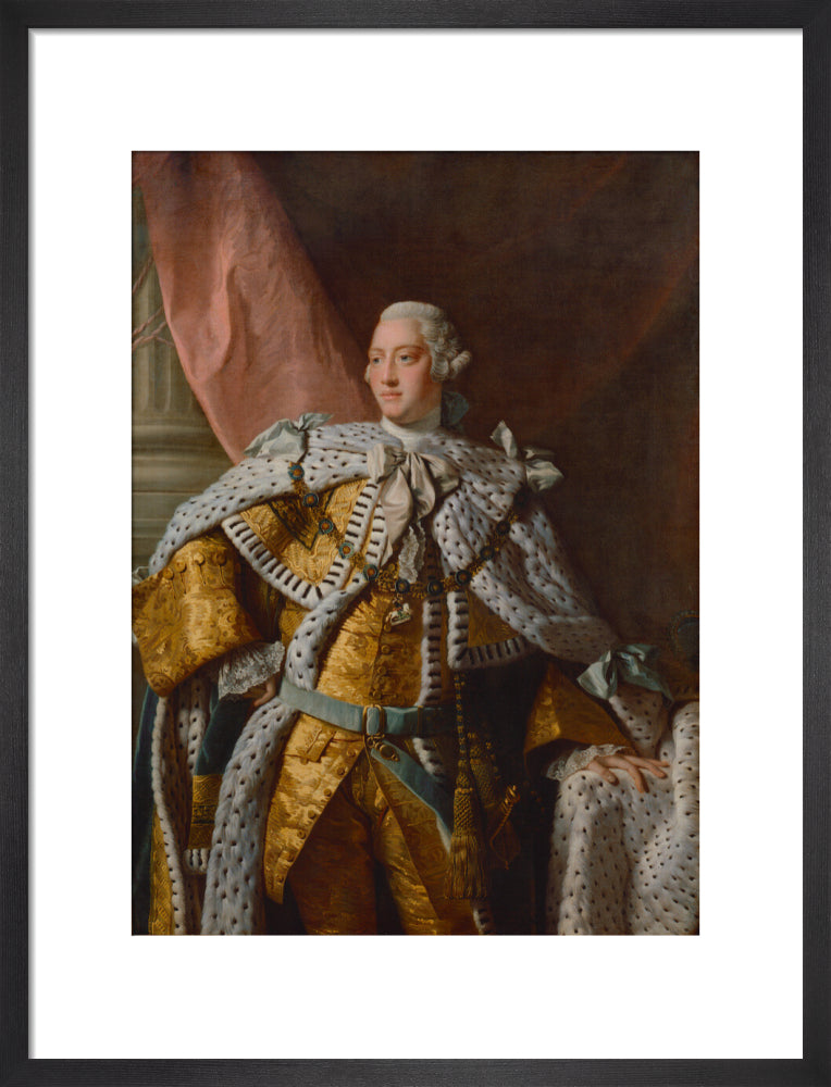 King george iii portrait print (art print, medium, black frame)