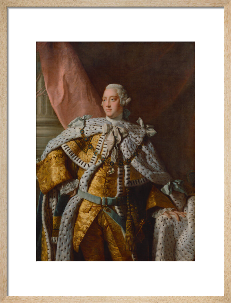 King george iii portrait print (art print, medium, natural frame)