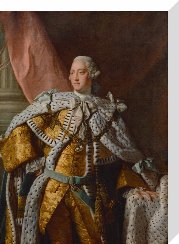 King george iii portrait print (stretched canvas, medium, no frame)