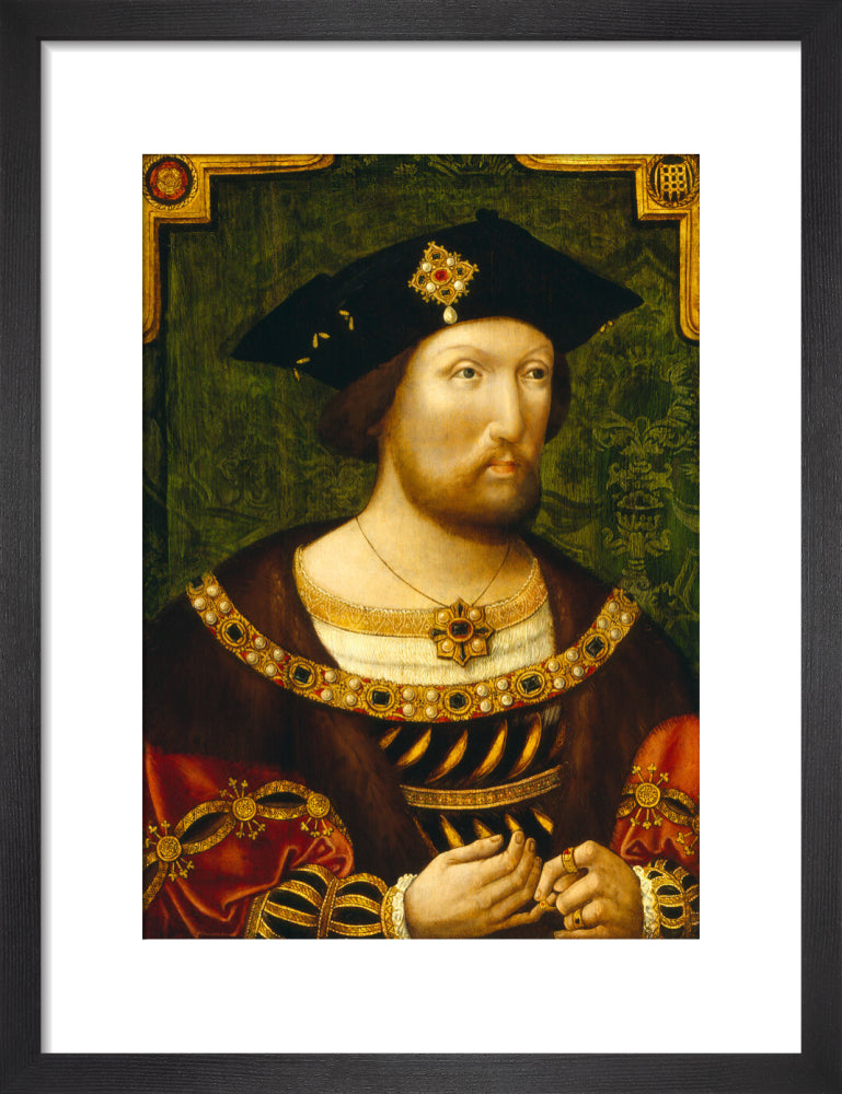 King henry viii portrait print (art print, small, black frame)