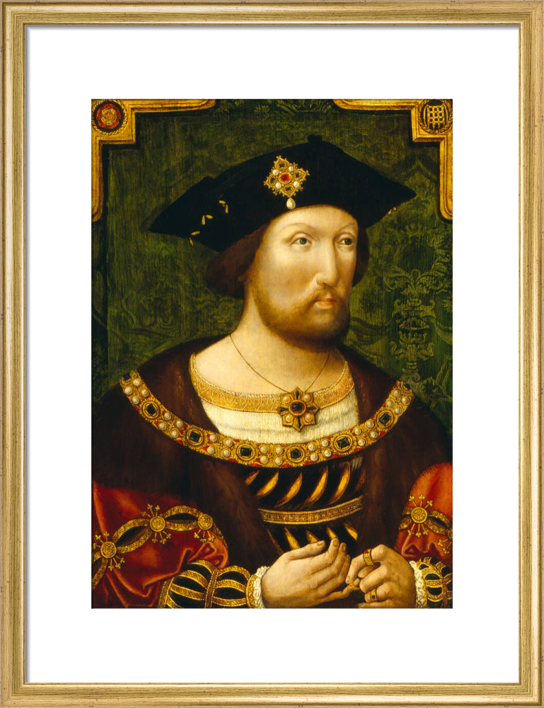 King henry viii portrait print (art print, medium, gold frame)