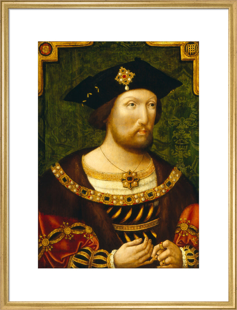 King henry viii portrait print (art print, large, gold frame)