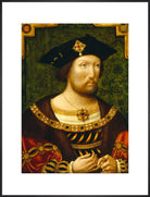 King Henry VIII Portrait Print (Art print, Extra large, Black frame)