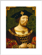 King Henry VIII Portrait Print (Art print, Extra large, White frame)