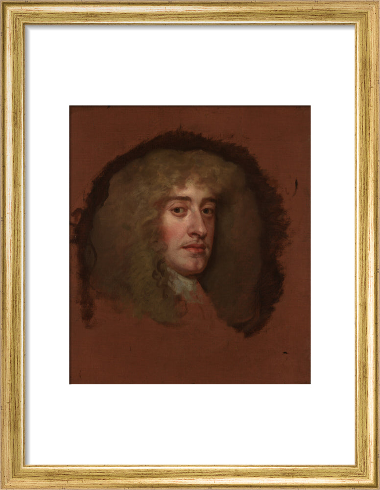 King james ii portrait print (art print, small, gold frame)