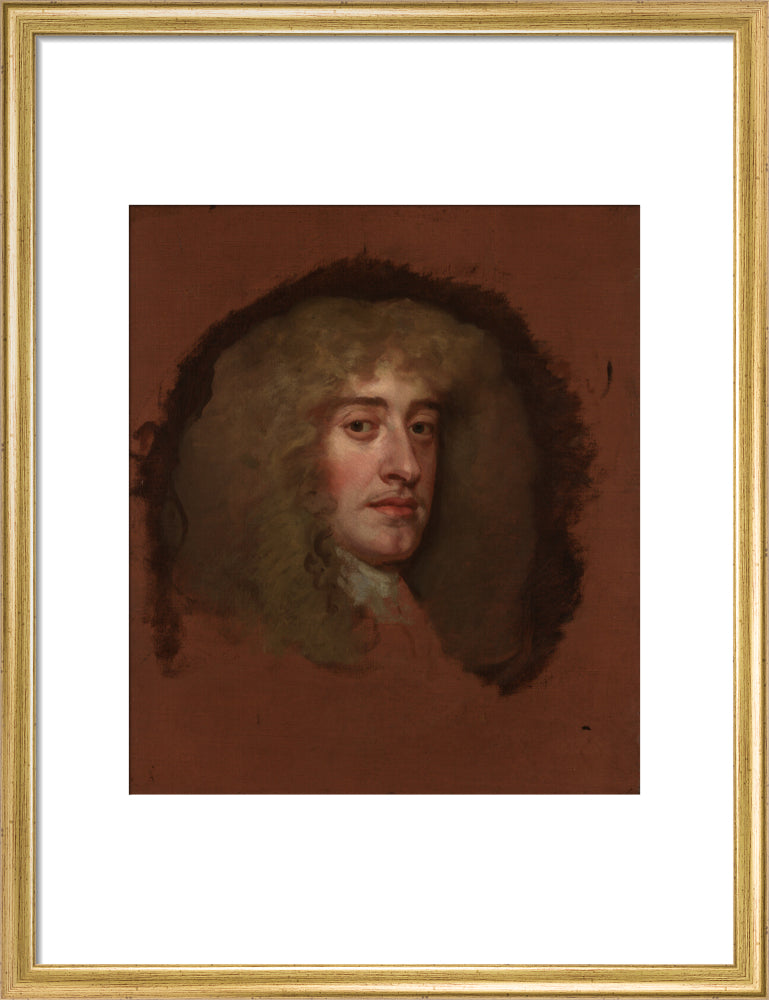 King james ii portrait print (art print, medium, gold frame)
