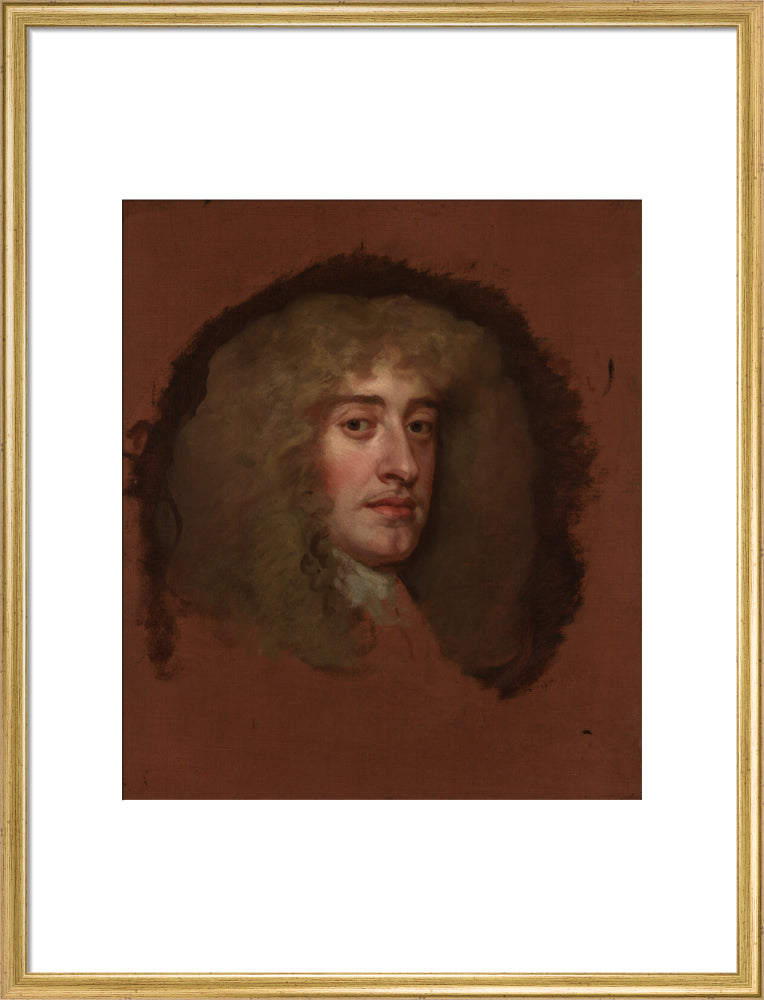 King james ii portrait print (art print, large, gold frame)