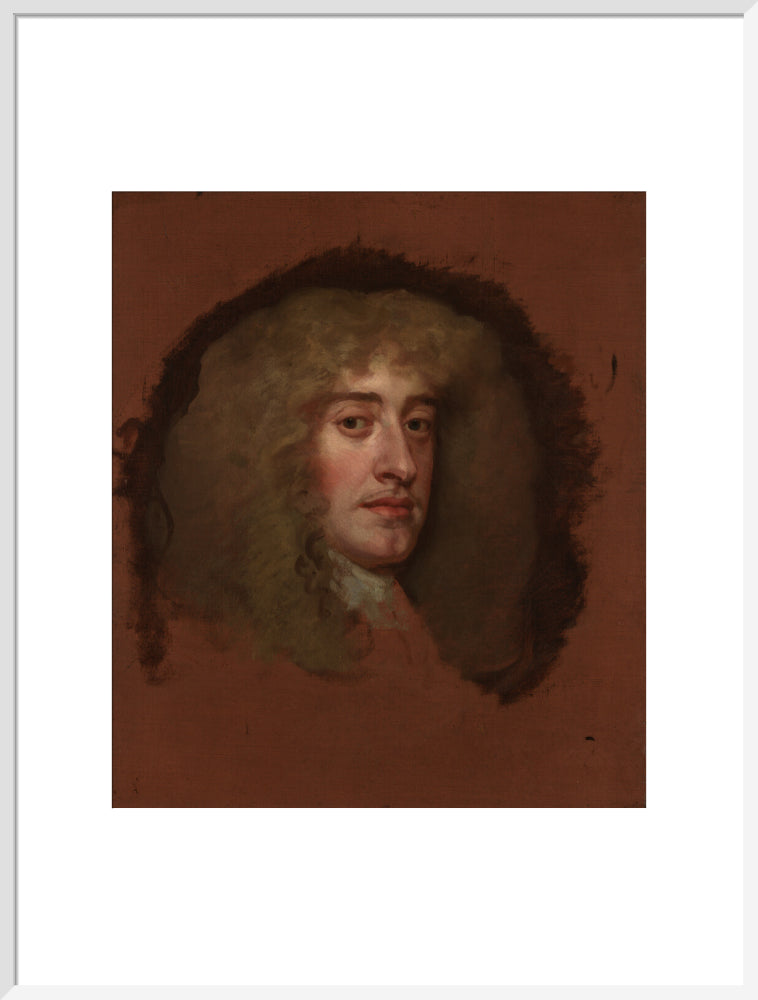 King james ii portrait print (art print, extra large, white frame)