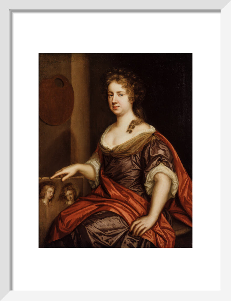 Mary beale portrait print (art print, small, white frame)