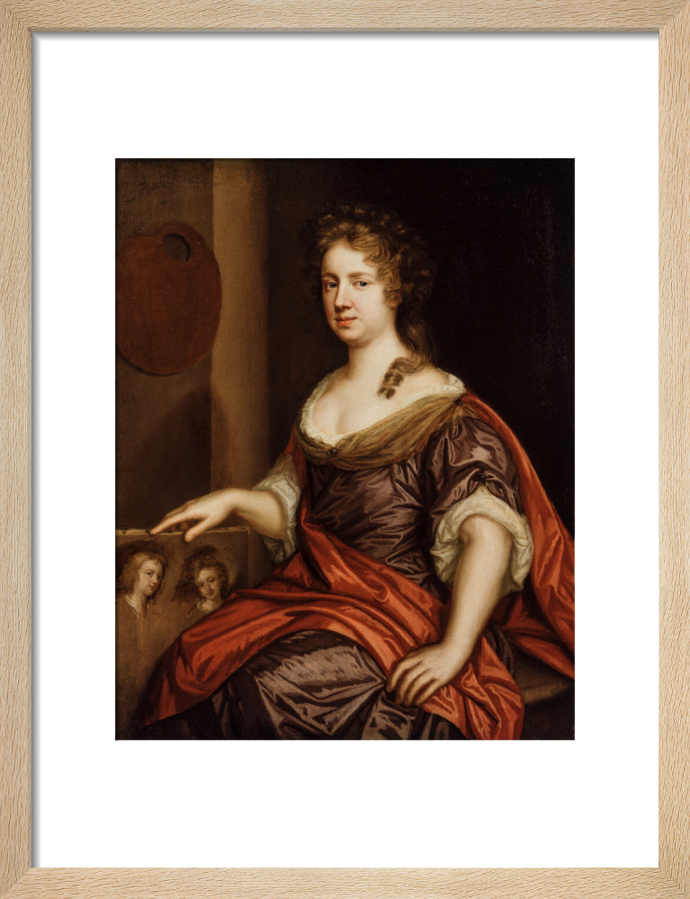 Mary beale portrait print (art print, small, natural frame)