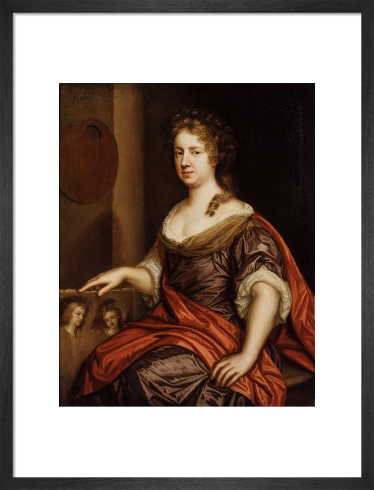 Mary beale portrait print (art print, medium, black frame)