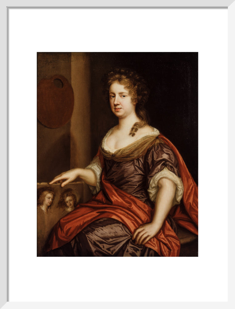 Mary beale portrait print (art print, medium, white frame)