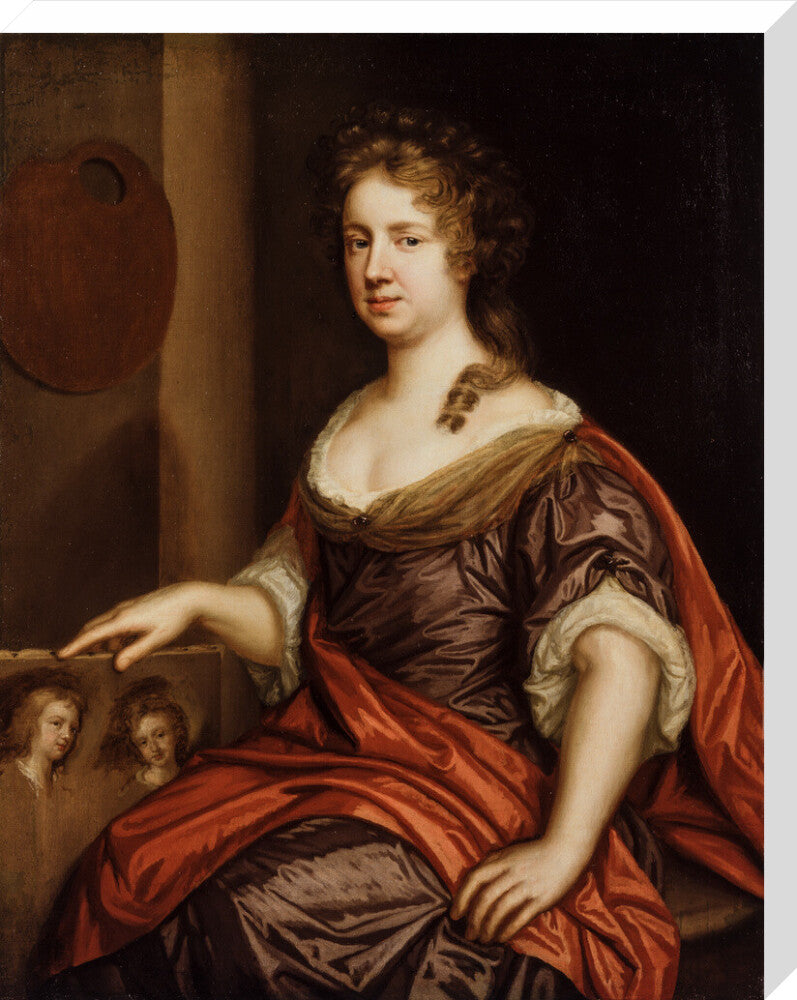 Mary beale portrait print (stretched canvas, large, no frame)