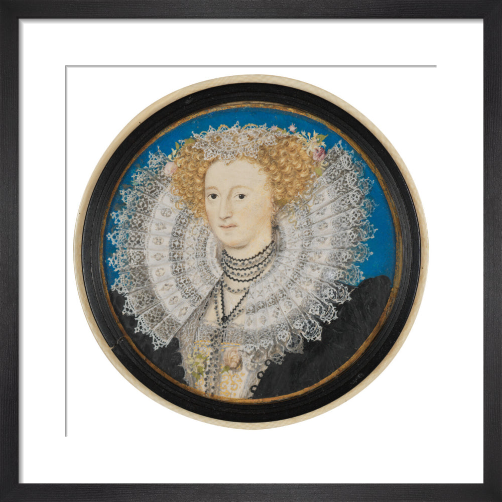 Mary herbert, countess of pembroke portrait print (art print, small, black frame)