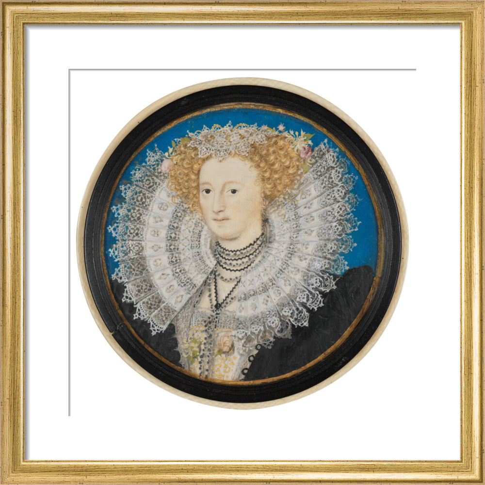 Mary herbert, countess of pembroke portrait print (art print, small, gold frame)