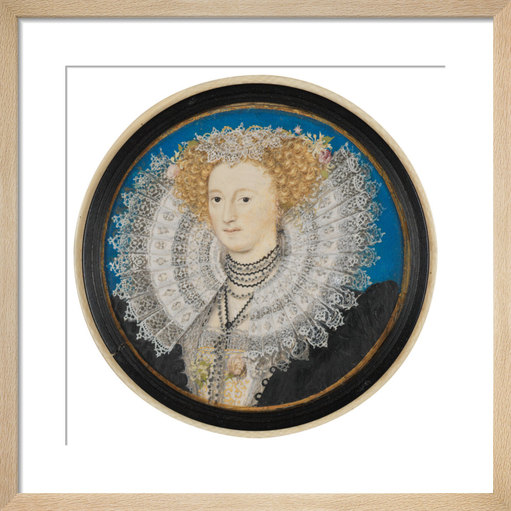 Mary herbert, countess of pembroke portrait print (art print, small, natural frame)