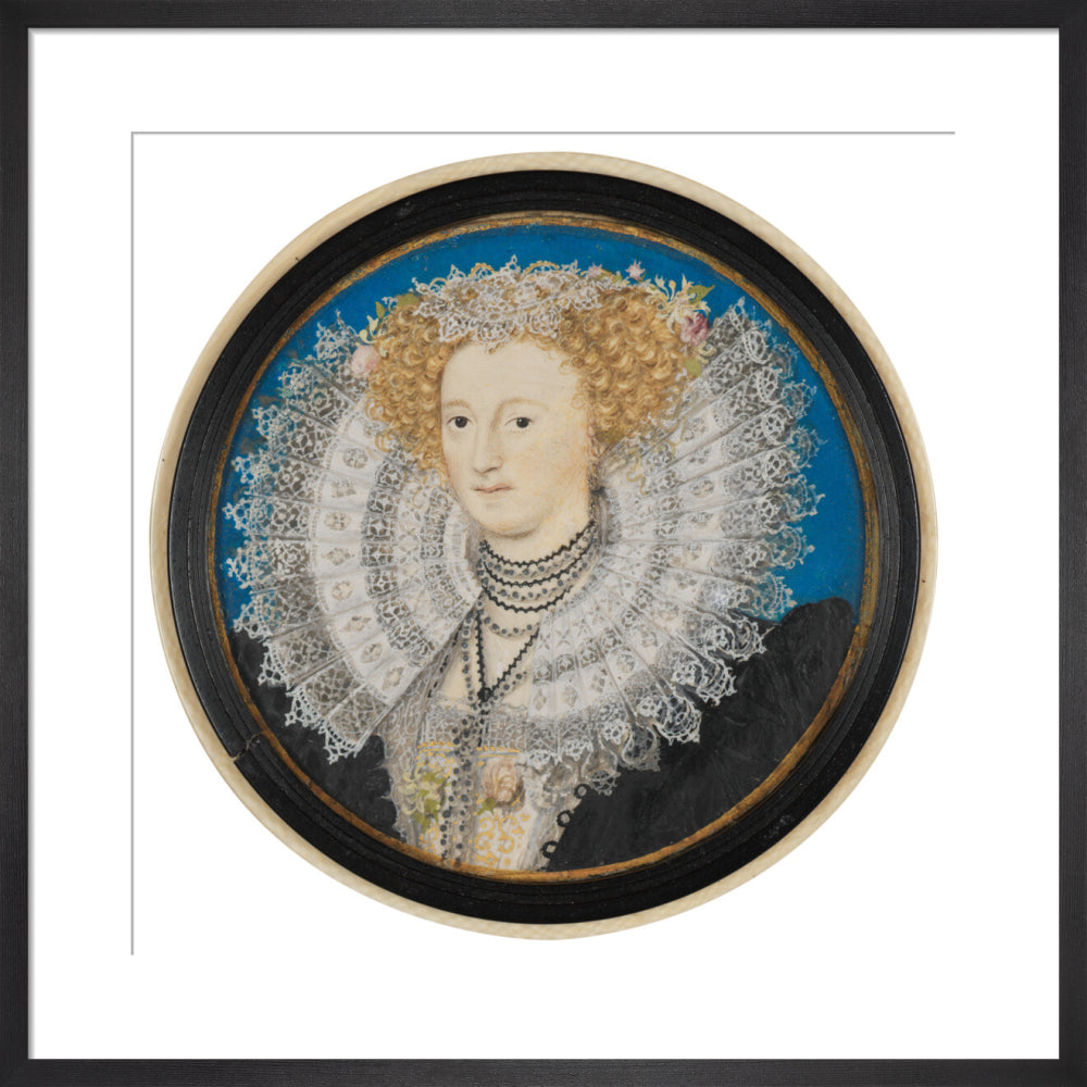 Mary herbert, countess of pembroke portrait print (art print, medium, black frame)
