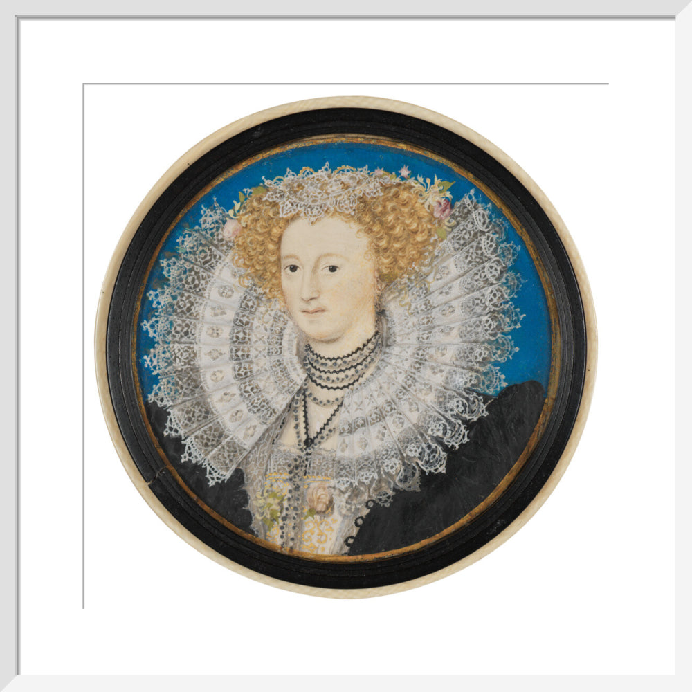 Mary herbert, countess of pembroke portrait print (art print, medium, white frame)