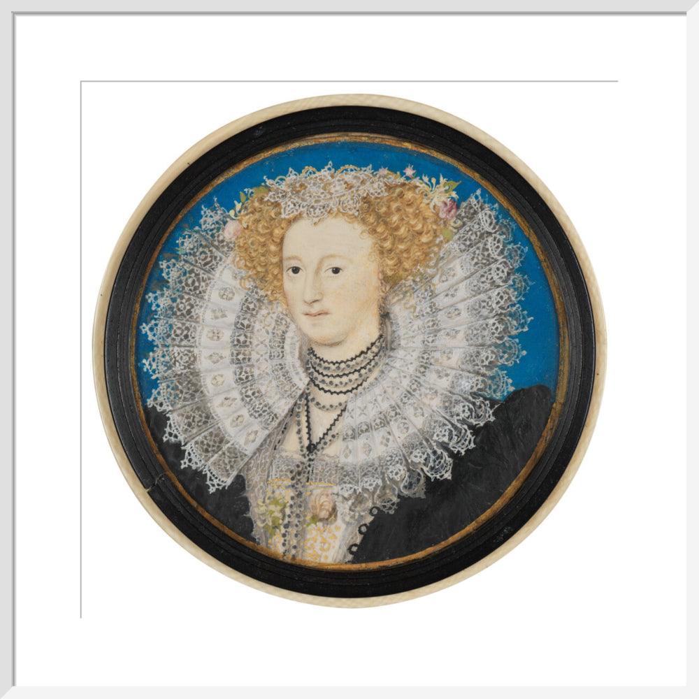 Mary herbert, countess of pembroke portrait print (art print, large, white frame)