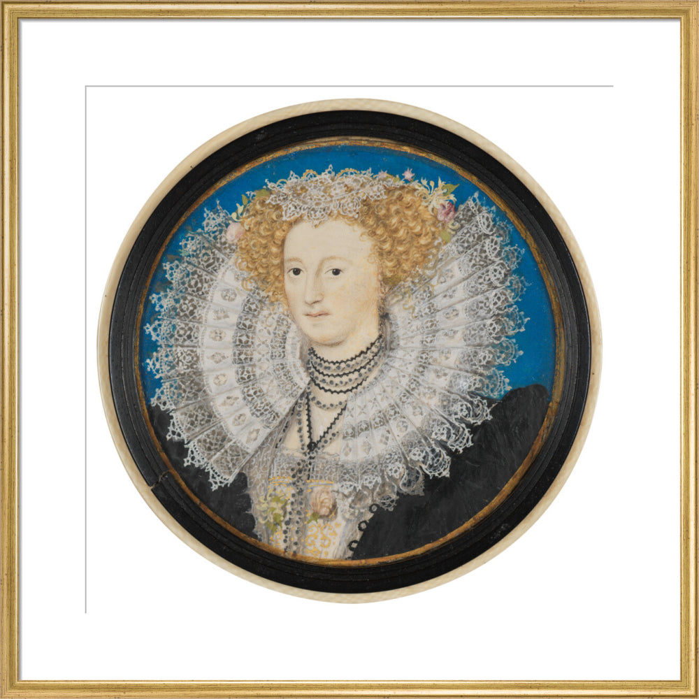 Mary herbert, countess of pembroke portrait print (art print, large, gold frame)