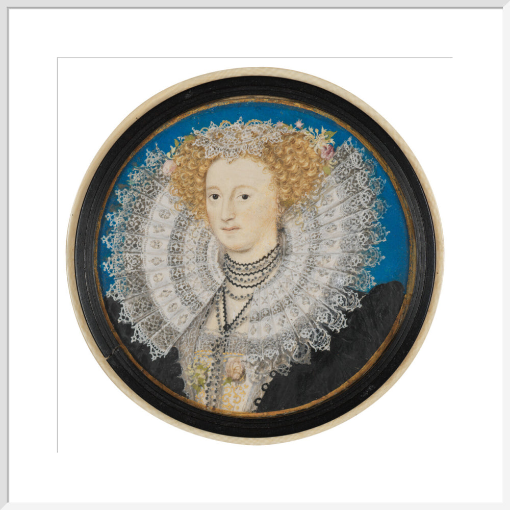 Mary herbert, countess of pembroke portrait print (art print, extra large, white frame)