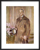 Neville Chamberlain Portrait Print (Art print, Small, Black frame)